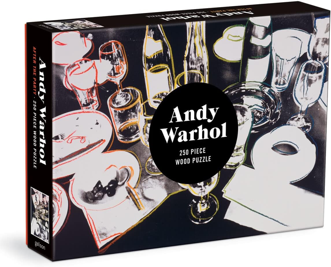 Andy Warhol After The Party 250 Piece Wood Puzzle from Galison - 250 Piece Wood Puzzle Featuring Andy Warhol's Famous Artwork, Thick and Sturdy Pieces, Makes a Unique Gift