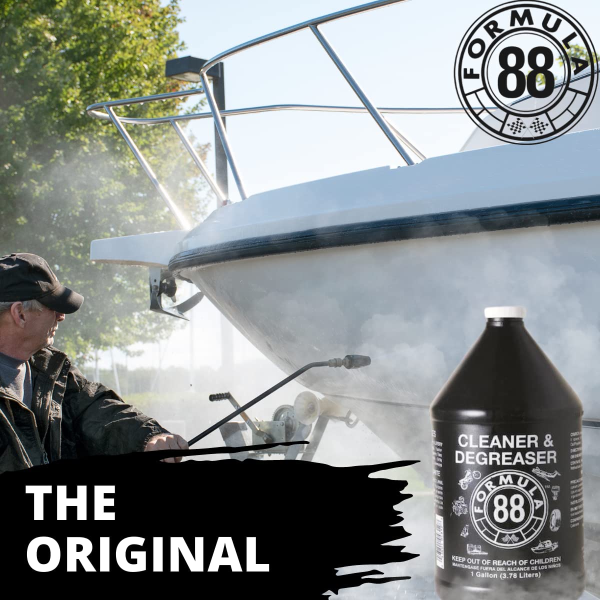 Cleaner & Degreaser | Multi Surface Car & Marine Cleaner for Interior, Exterior | Removes Grease & Grime Residue on Metal, Plastic, Cloth, Vinyl, Carpet (4-Gallons)