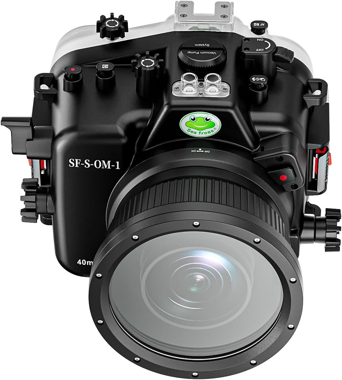 Seafrogs [40M/130FT] Underwater Housing for Olympus OM System OM-1 Camera Waterproof Scuba Diving Case for Olympus OM1 with M.ZD ED 12-50mm F/3.5-6.3 Lens