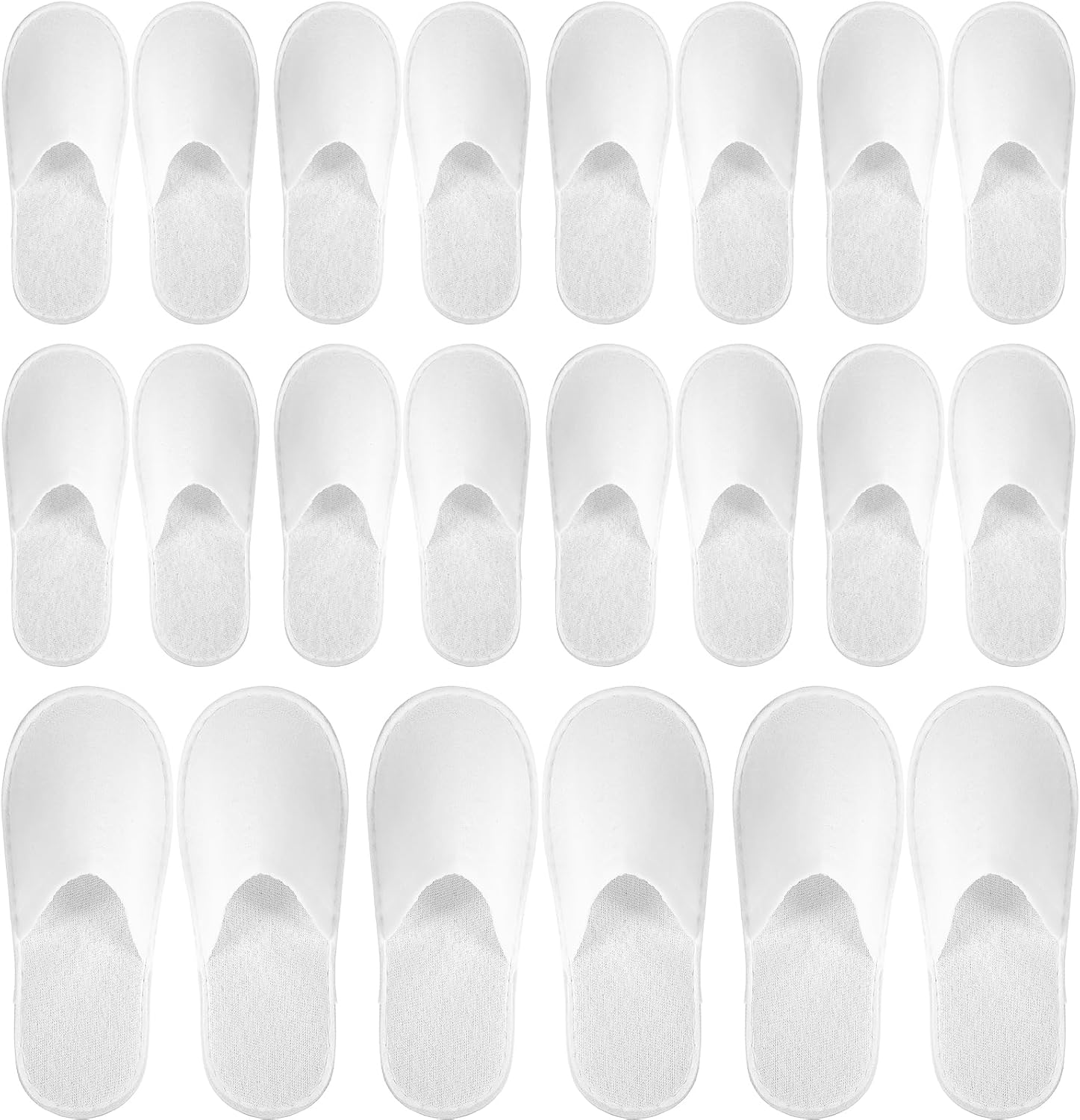 JaGely 12 Pairs Disposable Slippers for Guests Individually Wrapped Hotel Soft Slippers Non Slip Fluffy Closed Toe for Wedding Guests Home Indoor Travel Spa Men Women