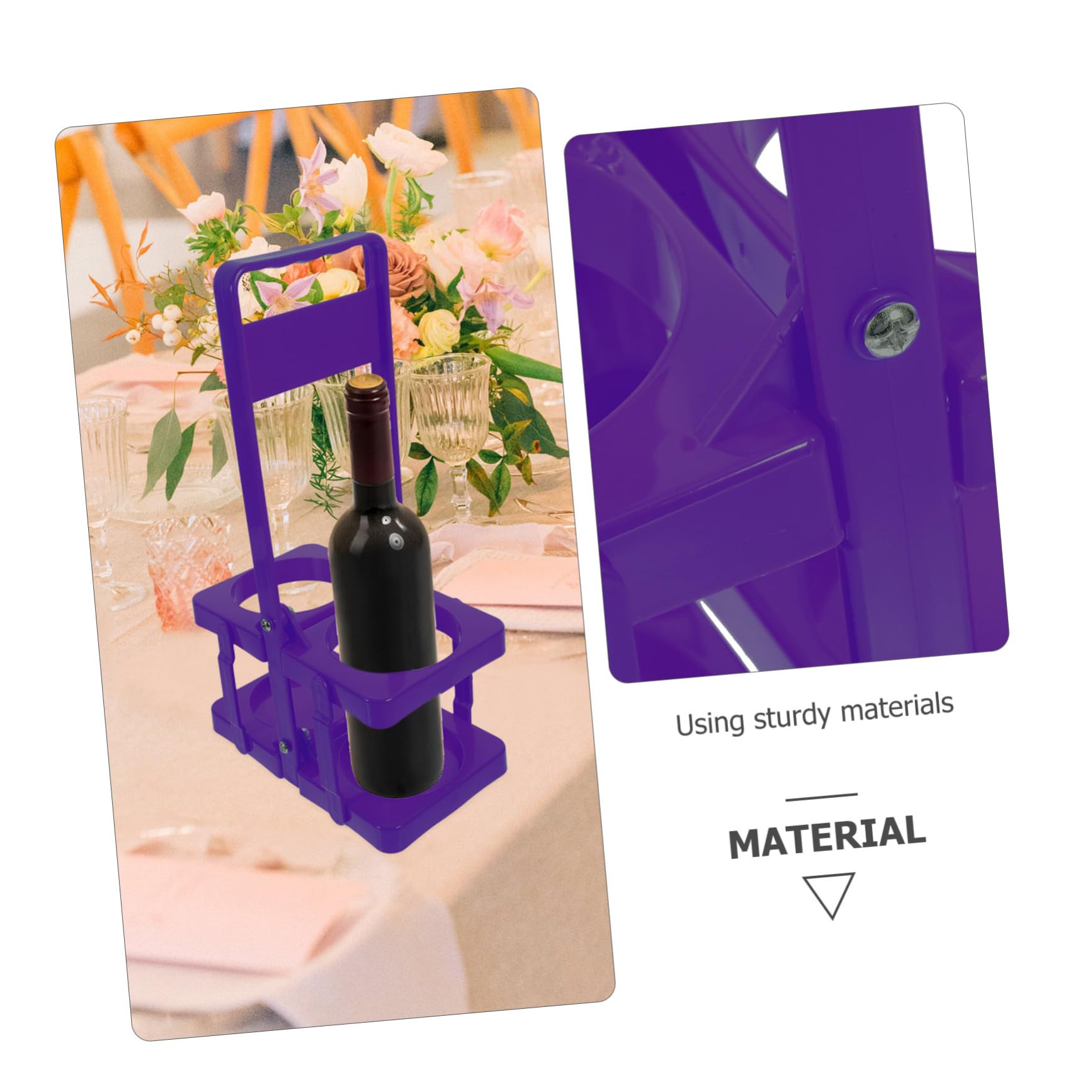 Levemolo Folding Wine Bottle Rack Beer Holder Plastic Easy to Carry for All Occasions