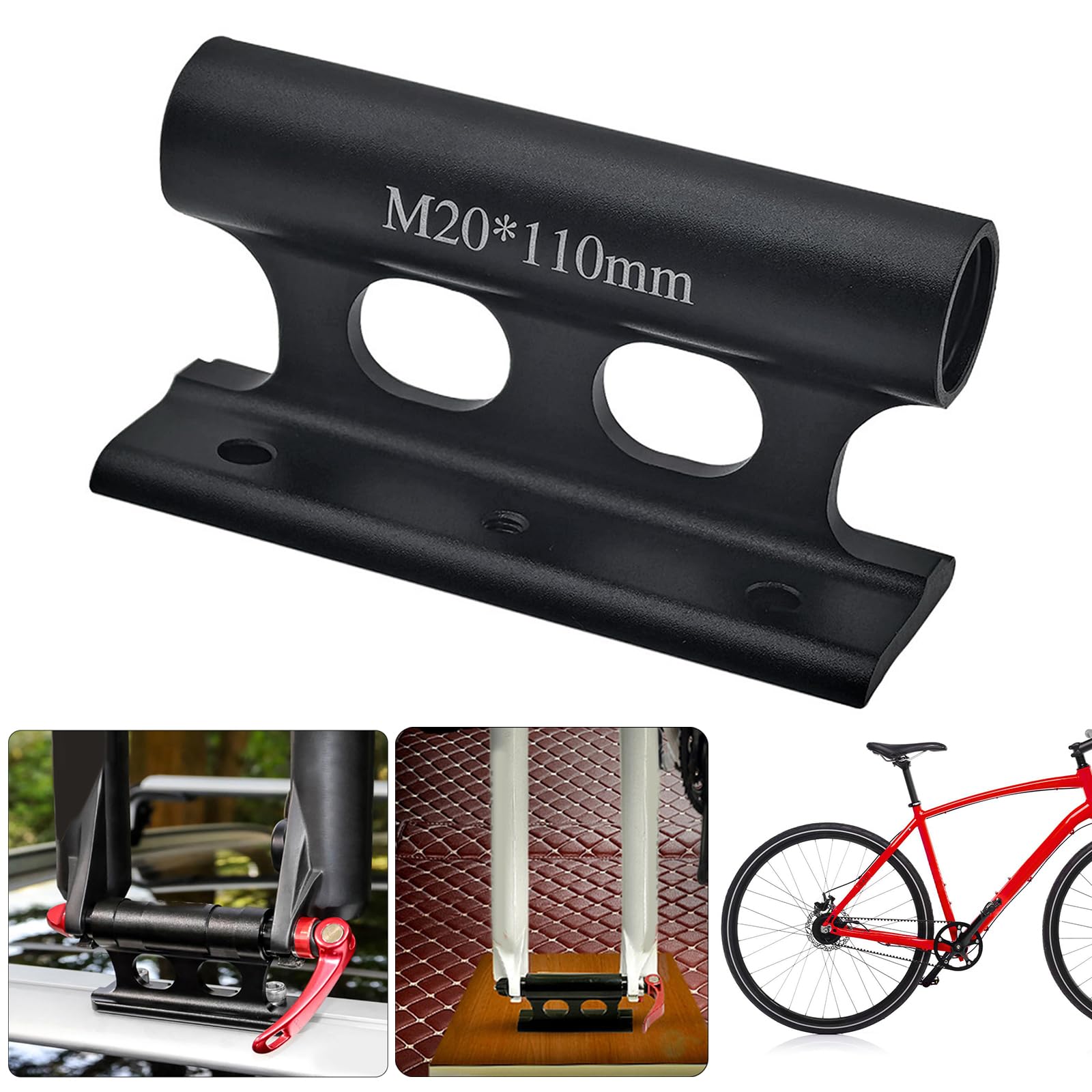 20x110mm Quickly Release Thru Axles Bicycles Carriers Bracket Bicycles Fork Mount Car Carry Rack Bike Fork Mount Fixed Rack