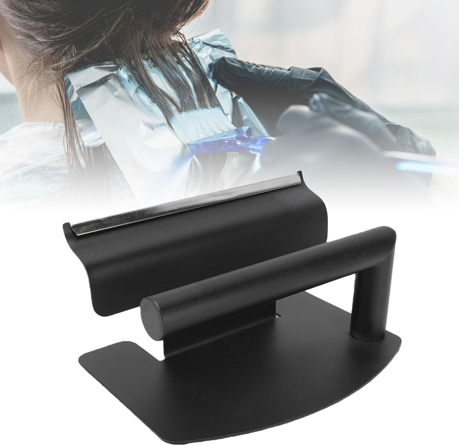 Luocute Highlighting Foil Dispenser, Professional Stainless Steel Salon Tool with Integrated Cutter for Efficient Aluminum Foil Cutting and Hair Applications (Black)