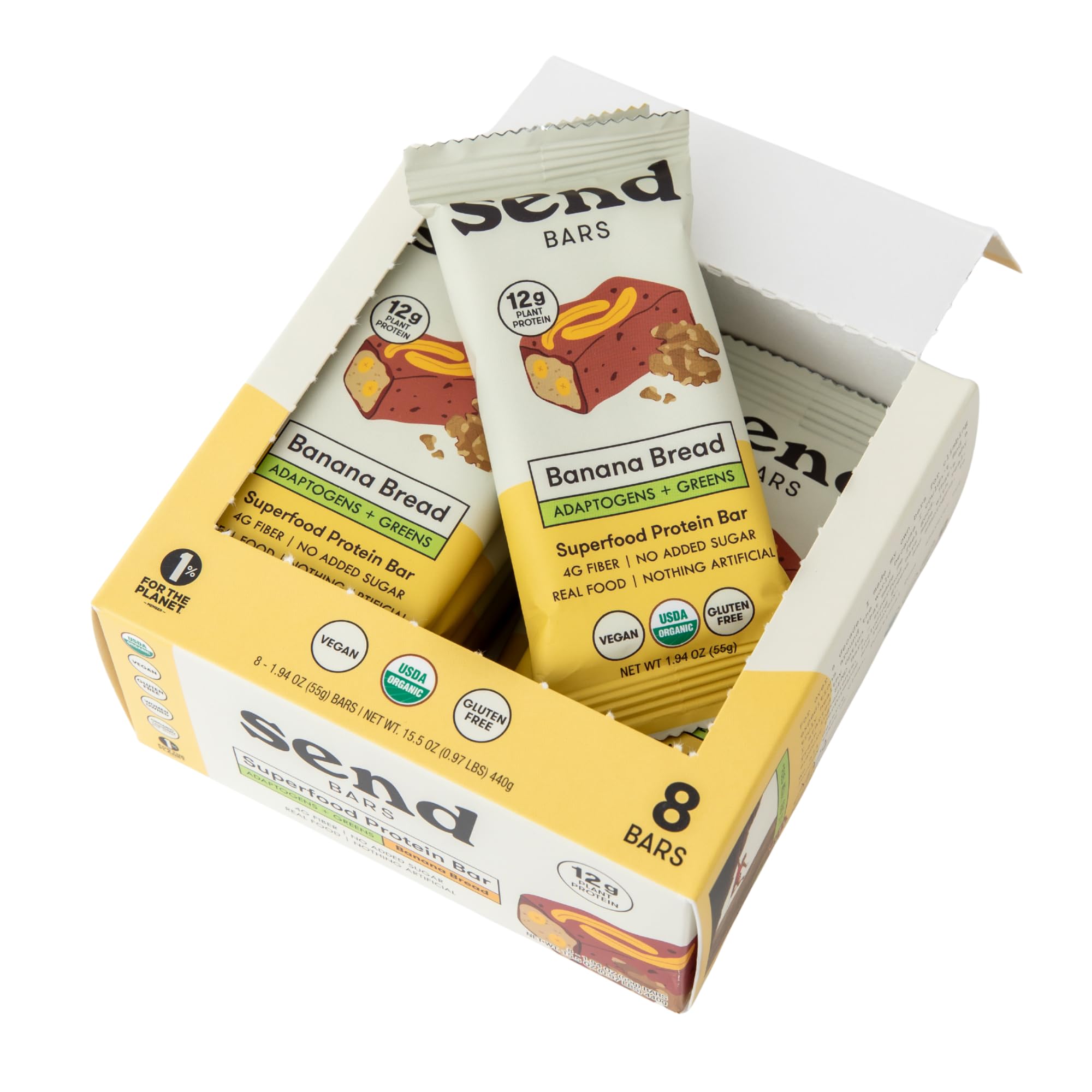 SEND Bars Variety Box Superfood Organic Protein Bars, 12g Protein, 8 Pack — Amazon image 10