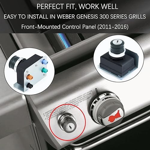 Miniatura 3 de 65505 Deflectores de calor 7621 Barras aromatizantes 7629 Encendedor Genesis Piezas de repuesto para Weber Genesis Grill Parts con control frontal