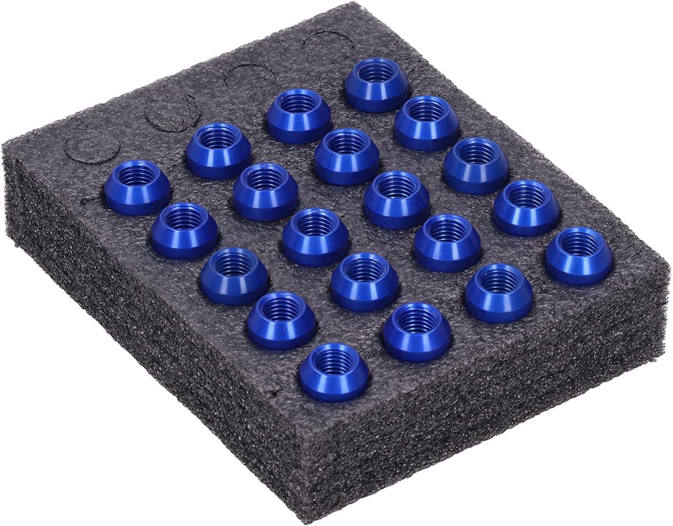Lug Nut, Closed End Locking Lug Nuts 20pcs 7075-T6 Aluminum M12x1.5 Thread for Vehicle(Blue)