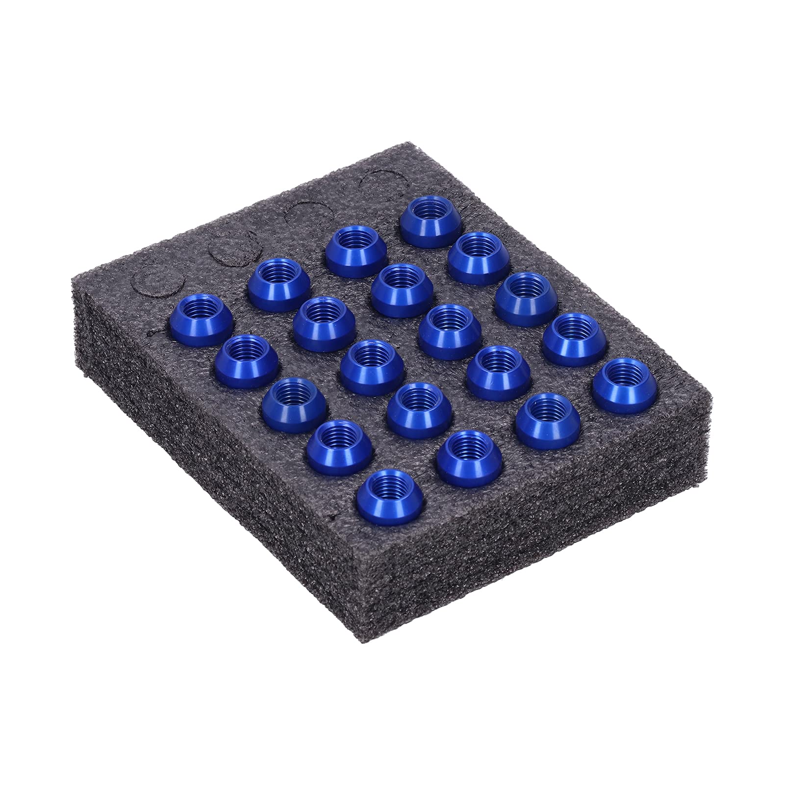 Lug Nut, Closed End Locking Lug Nuts 20pcs 7075-T6 Aluminum M12x1.5 Thread for Vehicle(Blue)