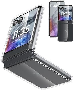Slim Fit Clear Case for Motorola Razr 2024, [Anti-Yellowing][Military-Grade Protection] Non-Slip Lightweight Full-Body Protective Case Cover for Moto razr 2024,Clear
