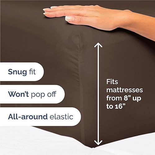 Vista 773 de Juego de sábanas Split King de 7 piezas, sábanas transpirables y refrescantes, sábanas de hotel, bolsillos profundos, ajuste fácil, suaves y sin