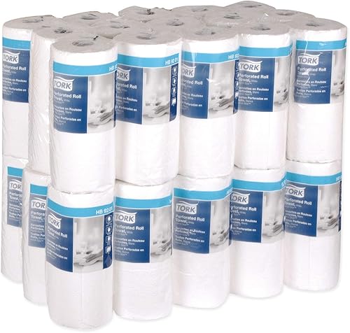Miniatura 6 de Tork HB9201 - Rollo de toallas perforadas, color blanco, 11 x 6 3/4, 2 capas, 120/rollo, 30 rollos/caja