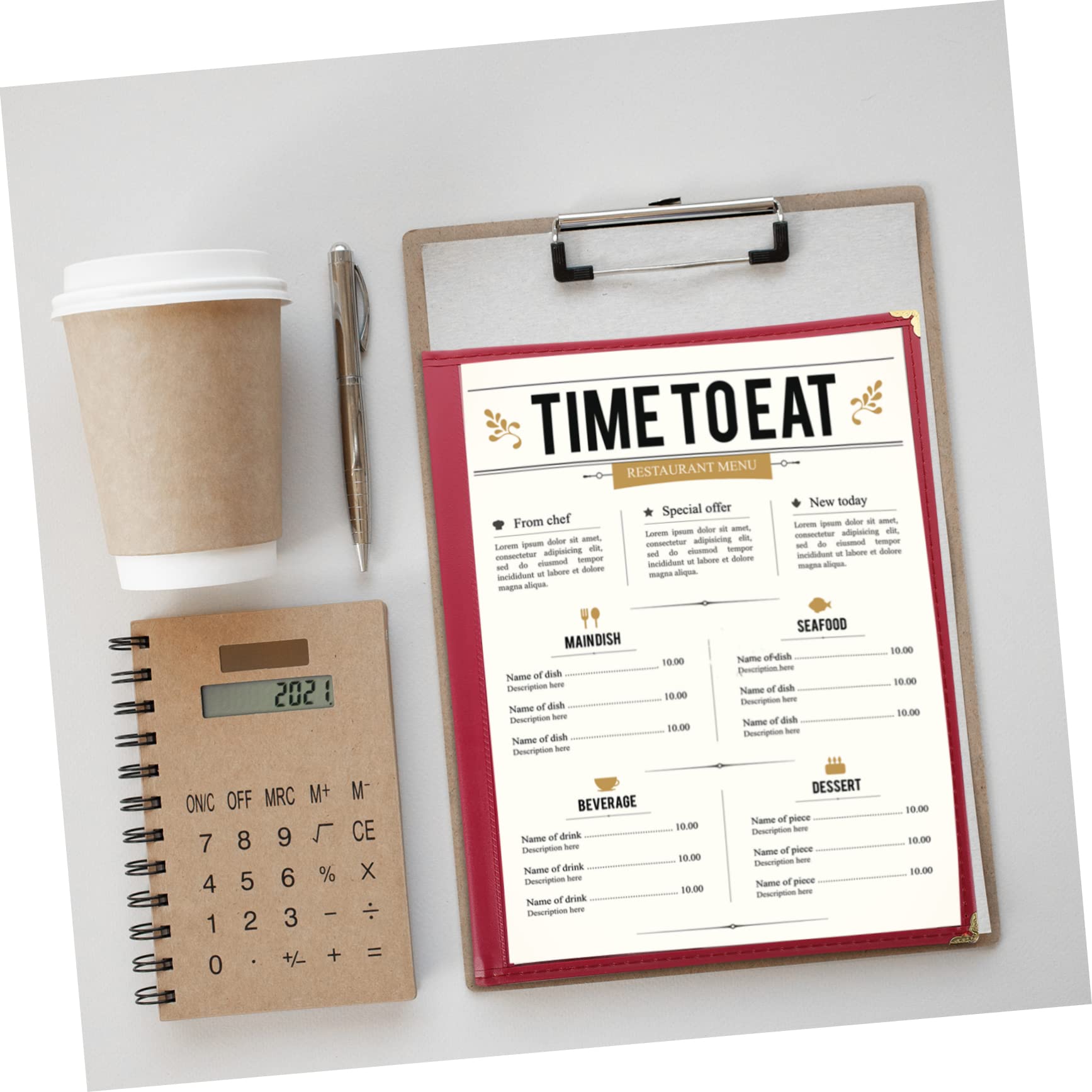 OSOLADY Recipe Folder Clear Stand Formula Holder Bar Decorations Coffee Bar Accessories List Cover Holder Stand List Paper Recipe Holder Retail Display Menu Holder PVC