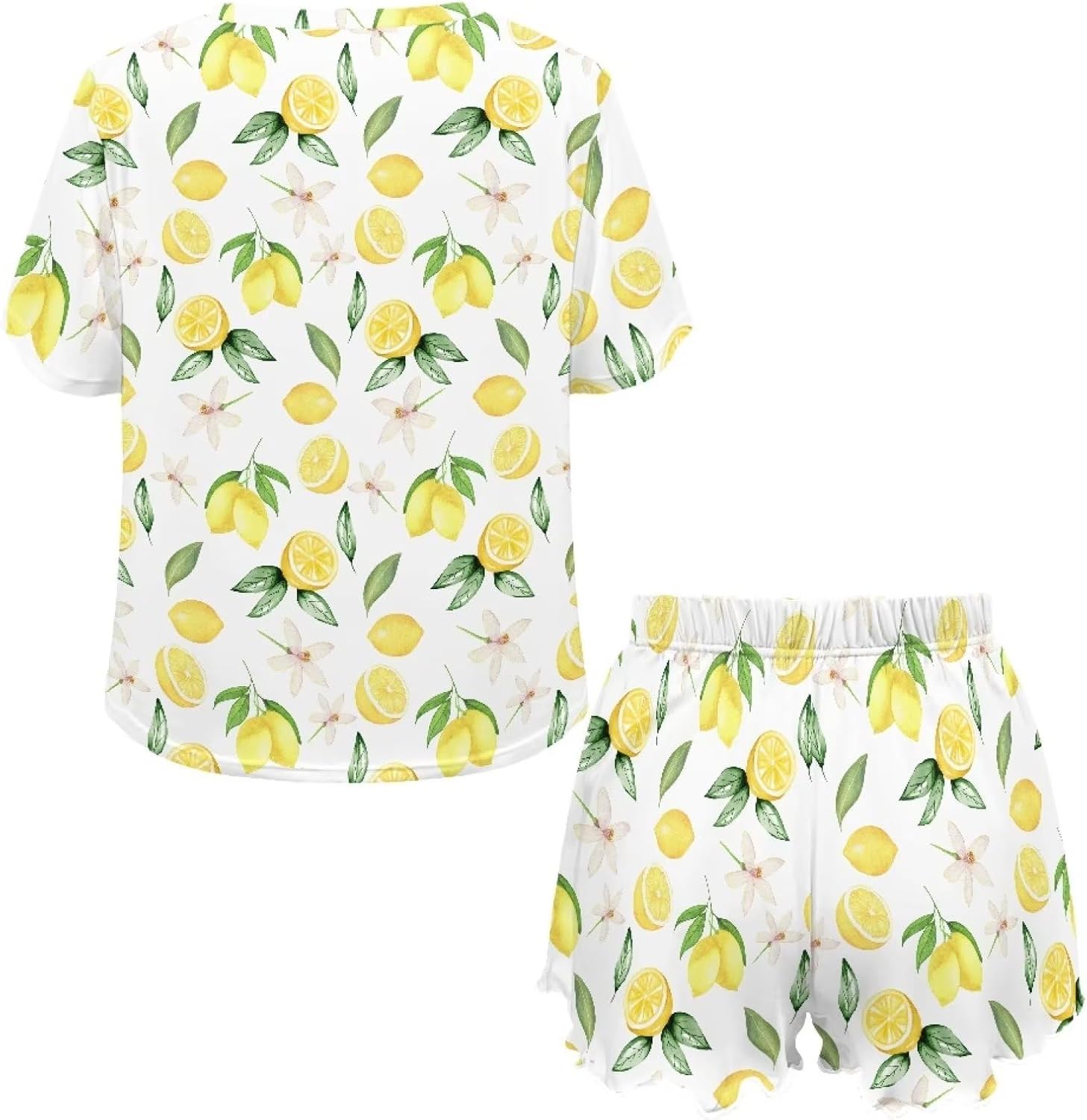 Short Sleeve Sets for Women 2 Piece Summer Outfits for Women Trendy Women's Fit Short-Sleeve Pajama Set S-5XL image 4