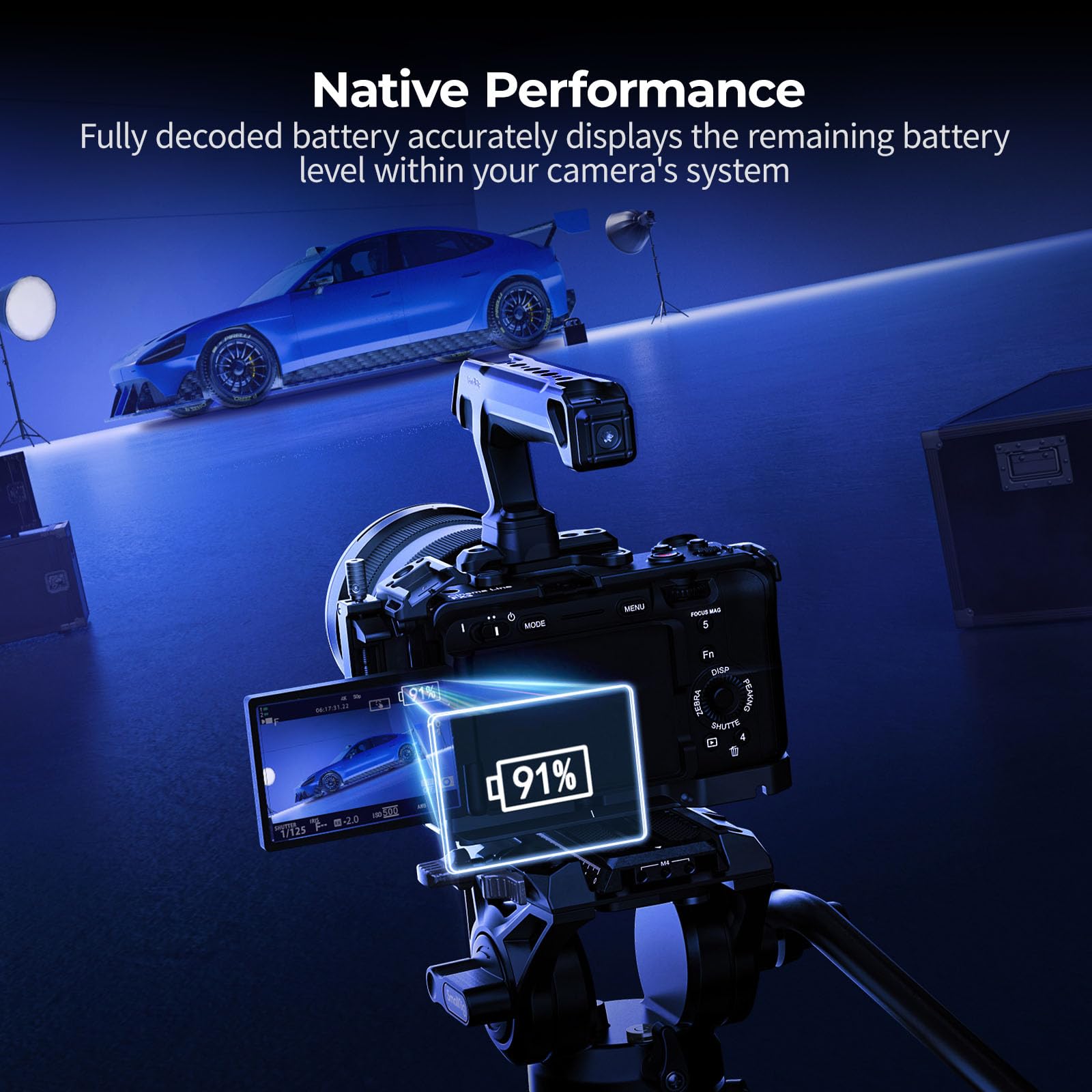 SMALLRIG NP-FZ100 Kameraakku für Sony, 2520mAh USB-C Akku mit LED-Anzeige, 2,5 Stunden Schnellladung, voll dekodiert für Sony Alpha A7V A7III A7IV A6700 A6600 FX3 FX30 A9 A7CII A7RIII ZV-E1 E10II-5297