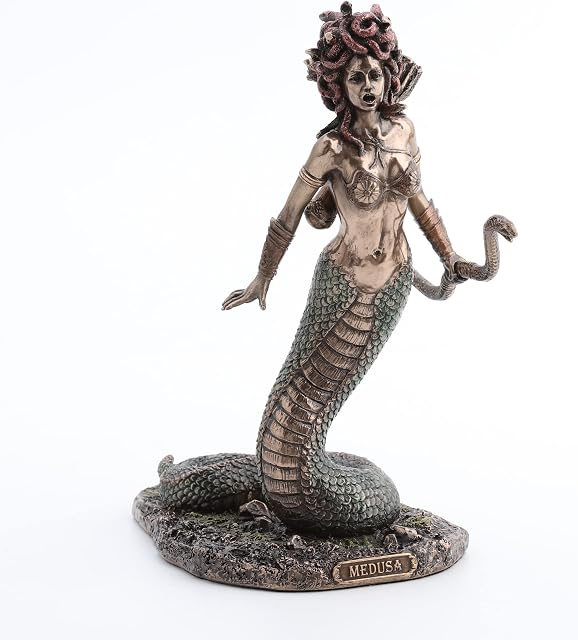 Veronese Design Medusa Greek Gorgon Serpent Monster Standing Holding Bow Highly Detailed Statue