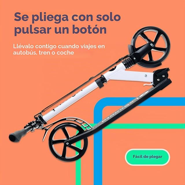 Foto 3 de 8 de Fast 88 Lascoota Patinete para Adultos y Adolescentes jóvenes de 12 años y Unisex Adulto. Scooter Ligero…