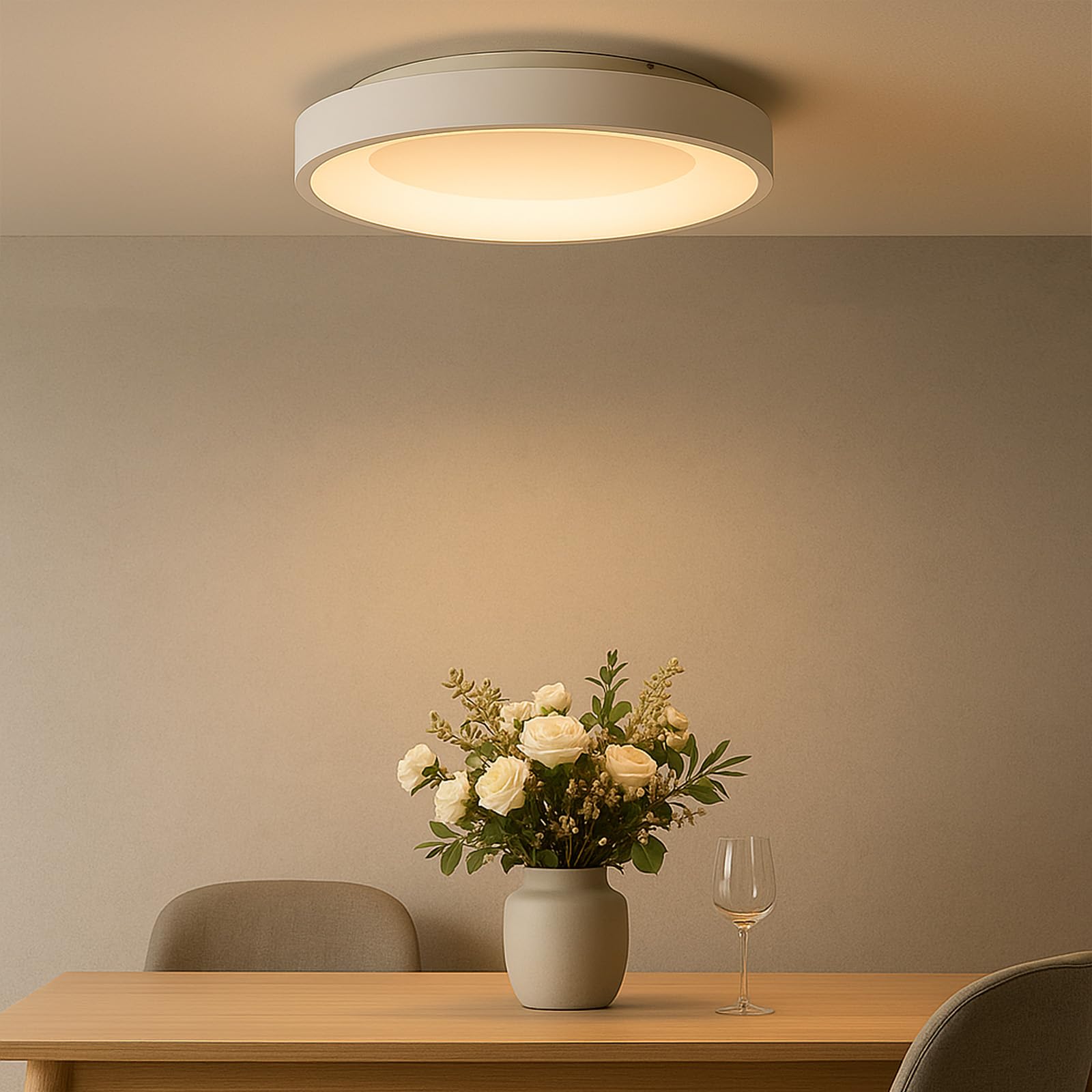 Luminária de teto LED D370*70MM AC230V 30W, CE ROHS CCT 3000-4000-6000K