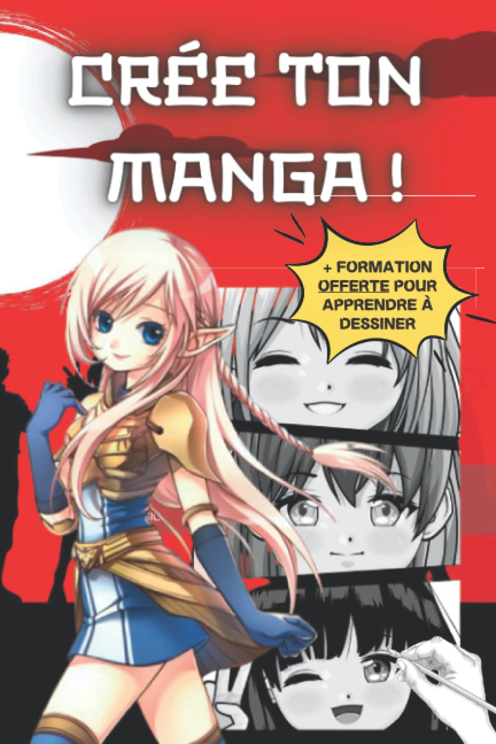 Buy Crée ton manga Livre de dessin manga 120 planches vierges + formation pour apprendre à