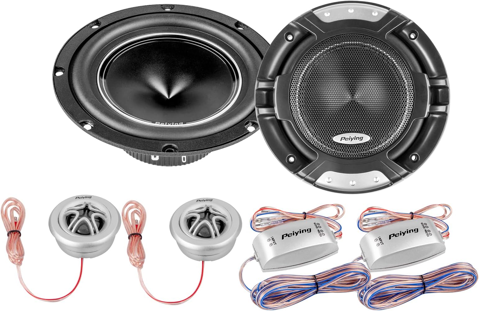 PY-BG620CT6 6,5 Inch 120W Component Car Speakers Door/Shelf Pair Set