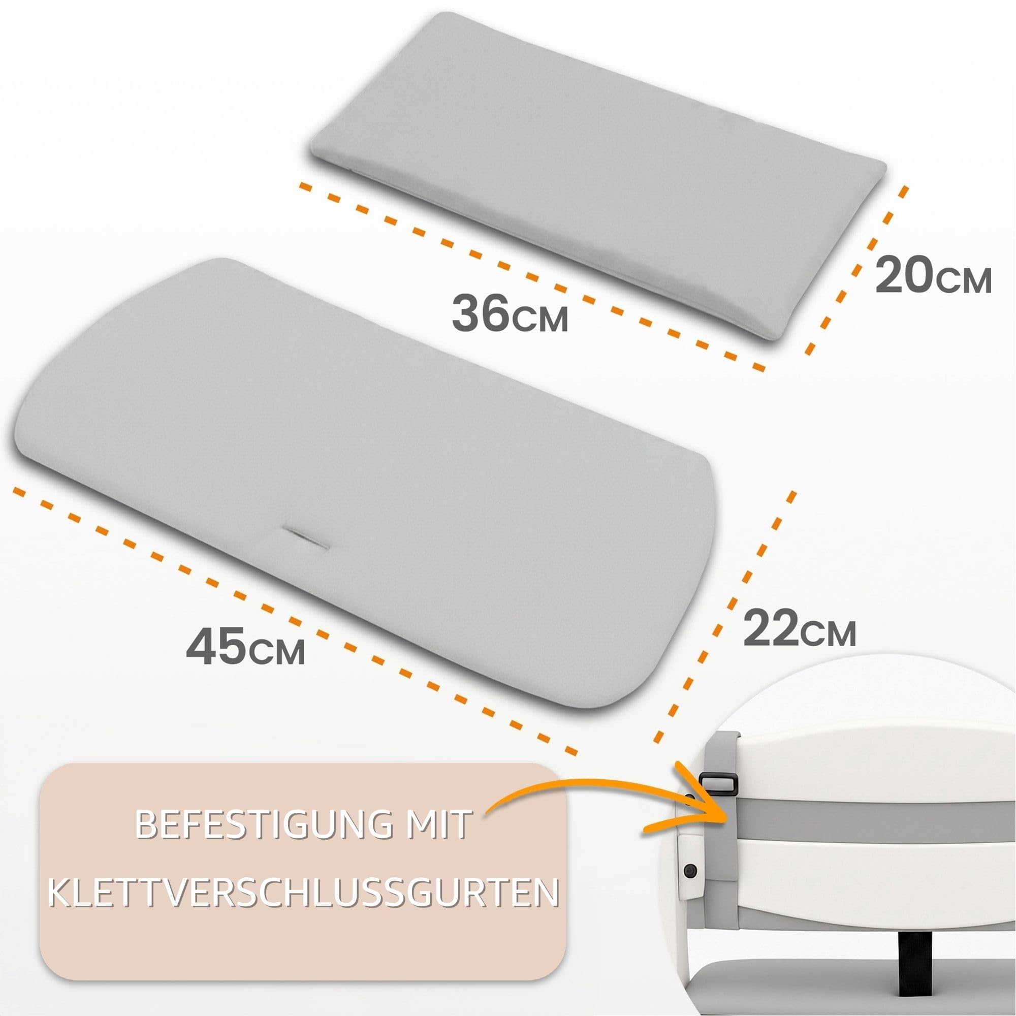 Copri seggiolone pappa universale 2 pezzi - copriseggiolone bambino e bambina per Hauck e Stokke cuscino imbottitura riduttore per sedia con un rivestimento impermeabile stabile Oeko-Tex Safari
