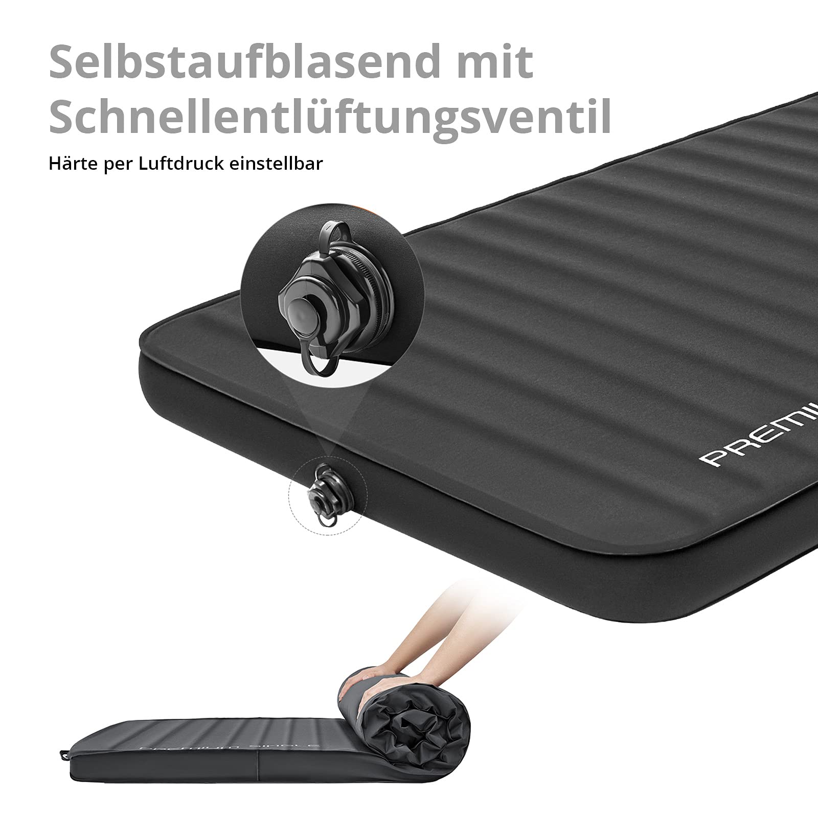 KingCamp Luftbett Premium Single Isomatte Selbstaufblasend Camping Bett 7,5 cm