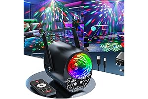 Disco Ball Party Lights, Sound Activated, with Remote Control for Party Club...
