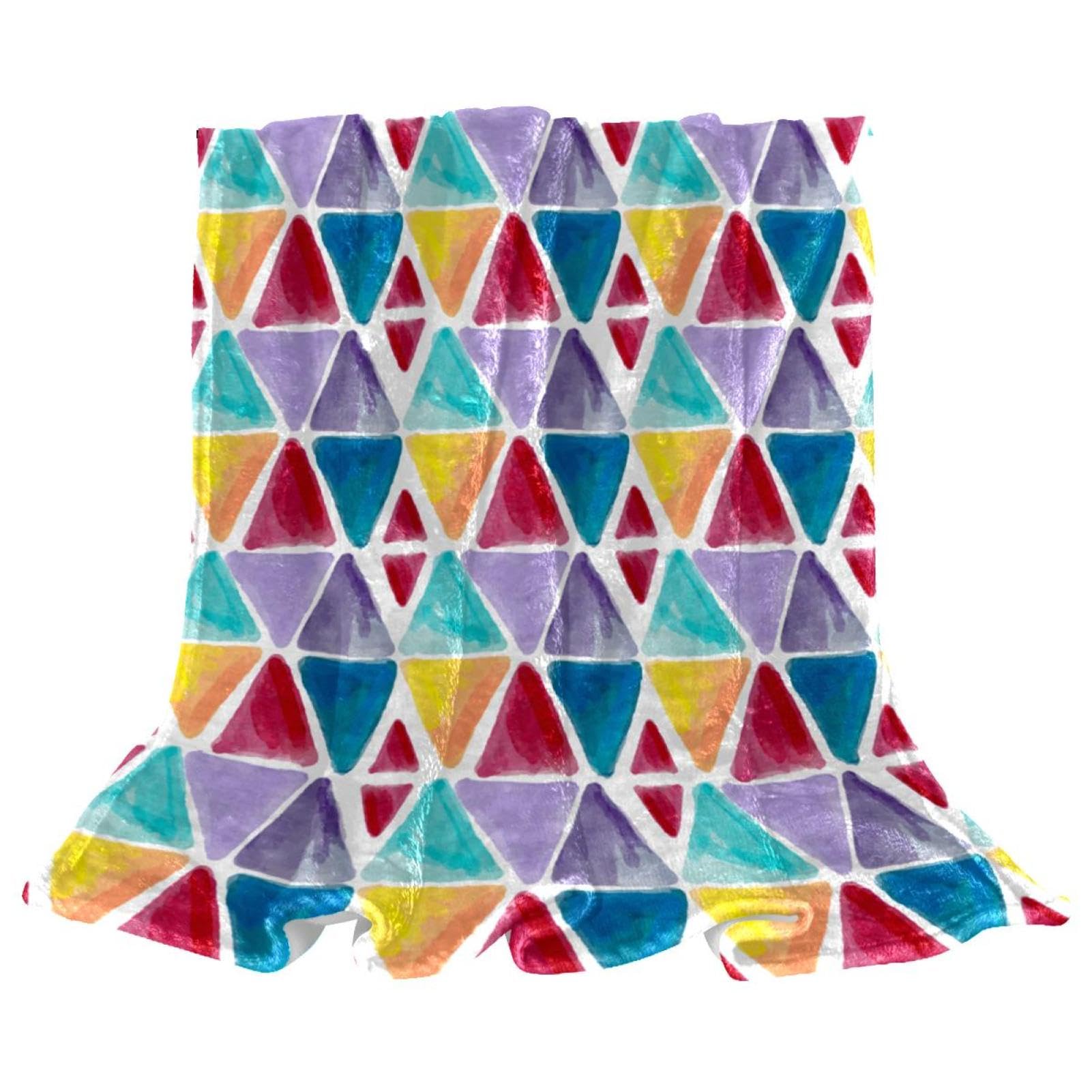 Couverture plaid chaude haut de gamme motif aquarelle abstrait 150x130