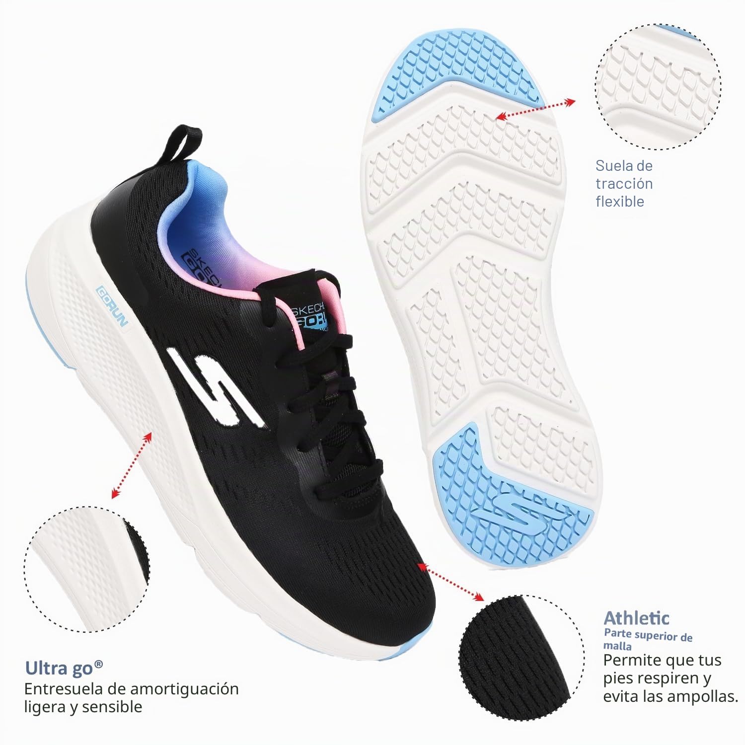 Skechers Go Run Elevate, Zapatillas para Correr de Carretera Mujer
