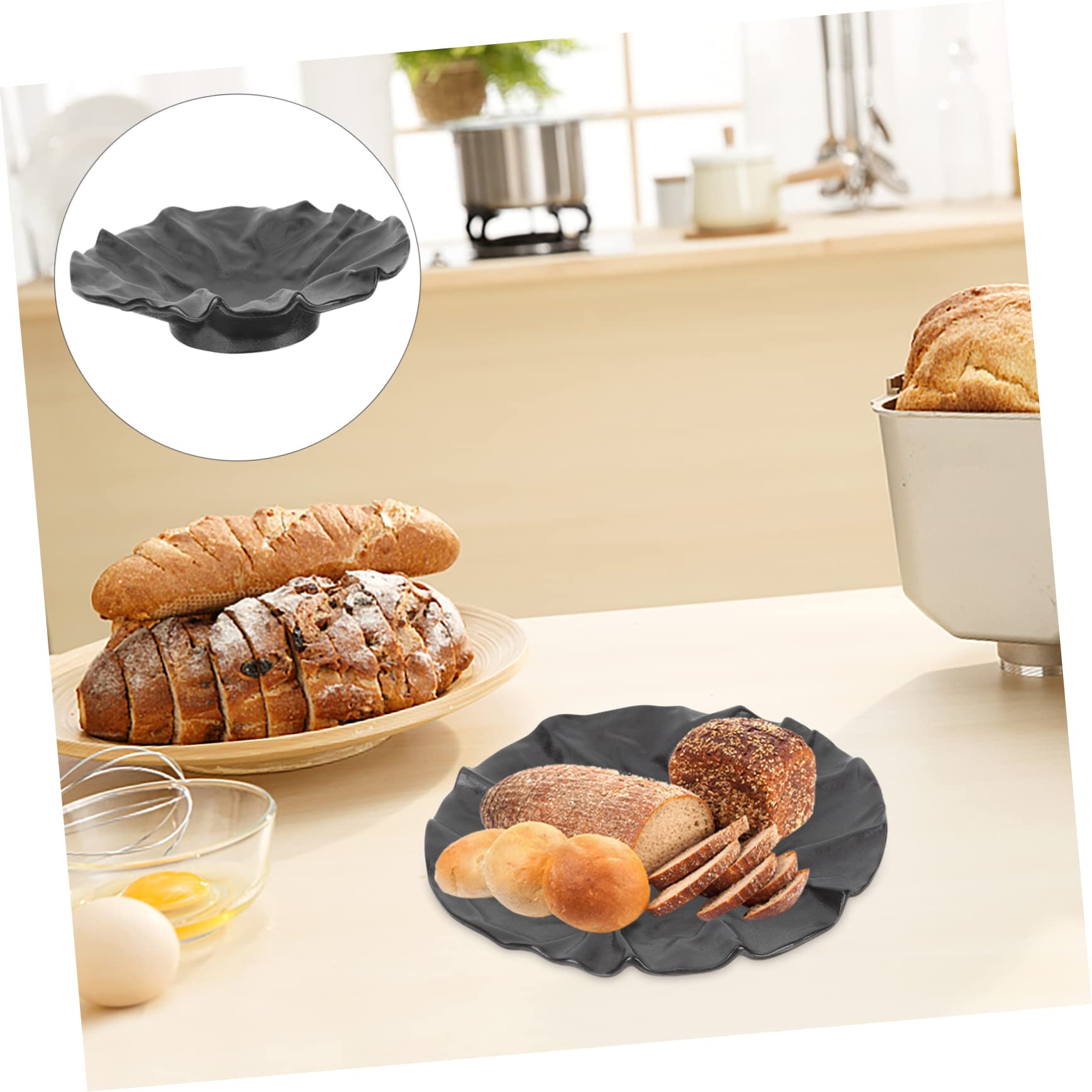 SOLUSTRE Decorative Wrinkle Ceramic Dish Food Plate for Desserts Salads and Appetizers Elegant Tableware for Weddings Parties and Everyday Use