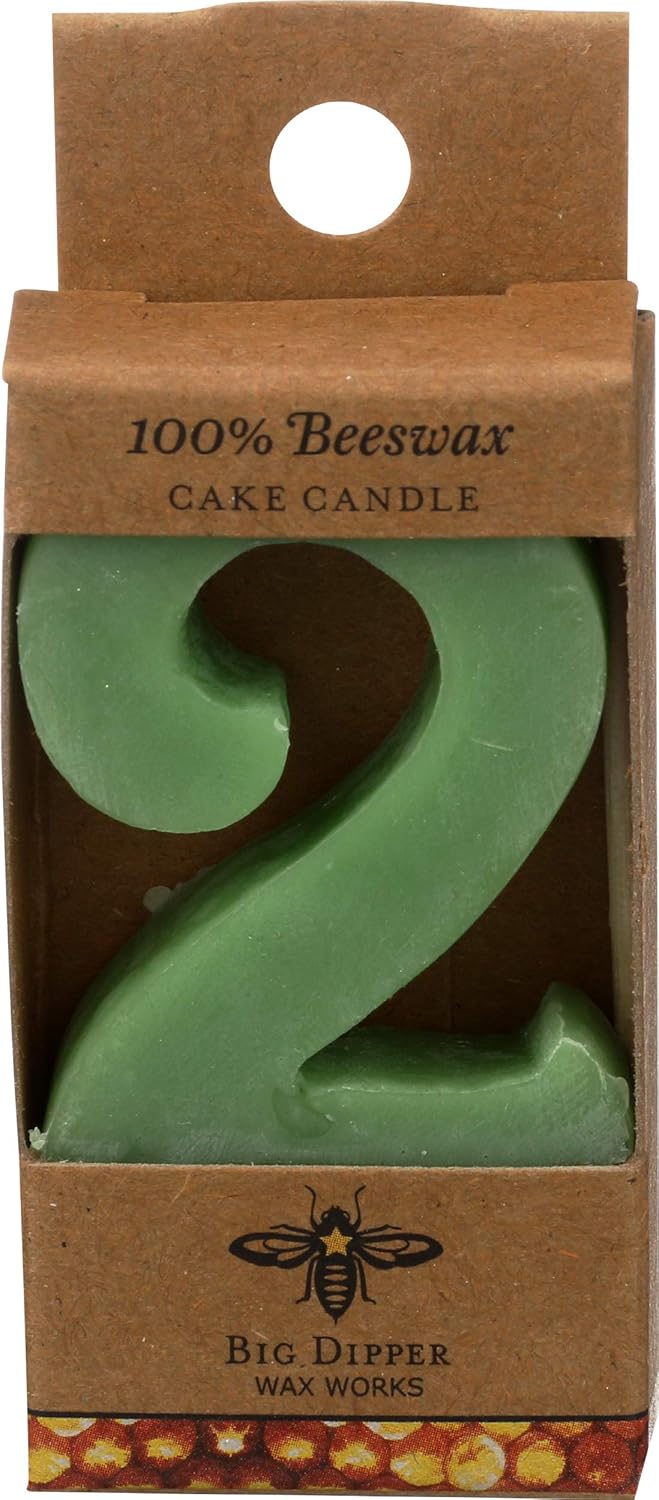 Big Dipper Wax Works Candles for Cake, Number 2, Birthday