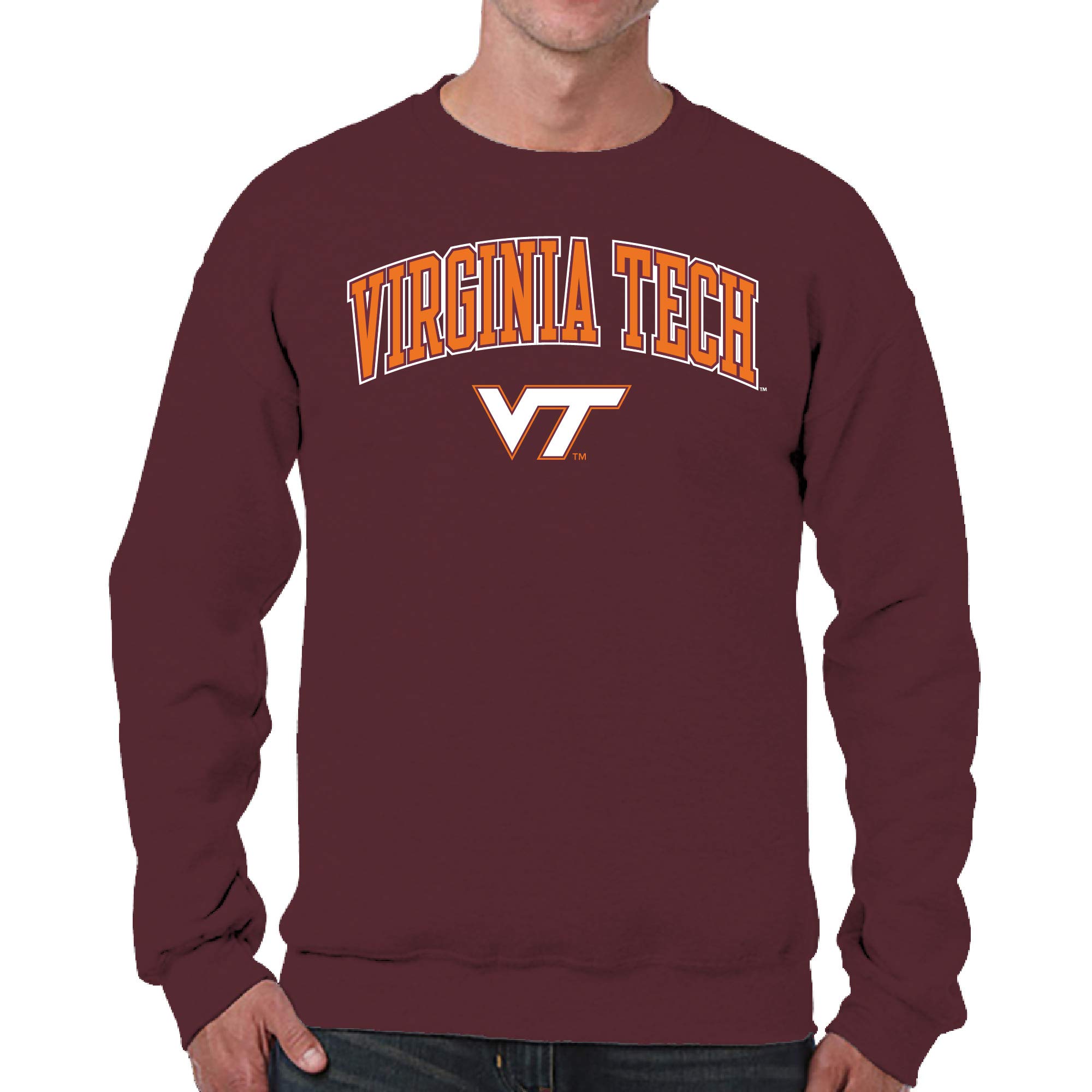 Campus Colors Adult Arch And Logo Soft Style Gameday Crewneck