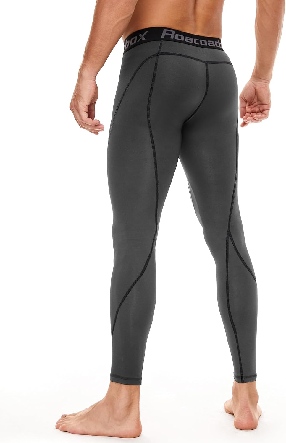 Roadbox 2 Pack Men's Compression Pants, Quick Dry Running Tights Workout Leggings, Athletic Base Layer for Gym Football Yoga - Image 2