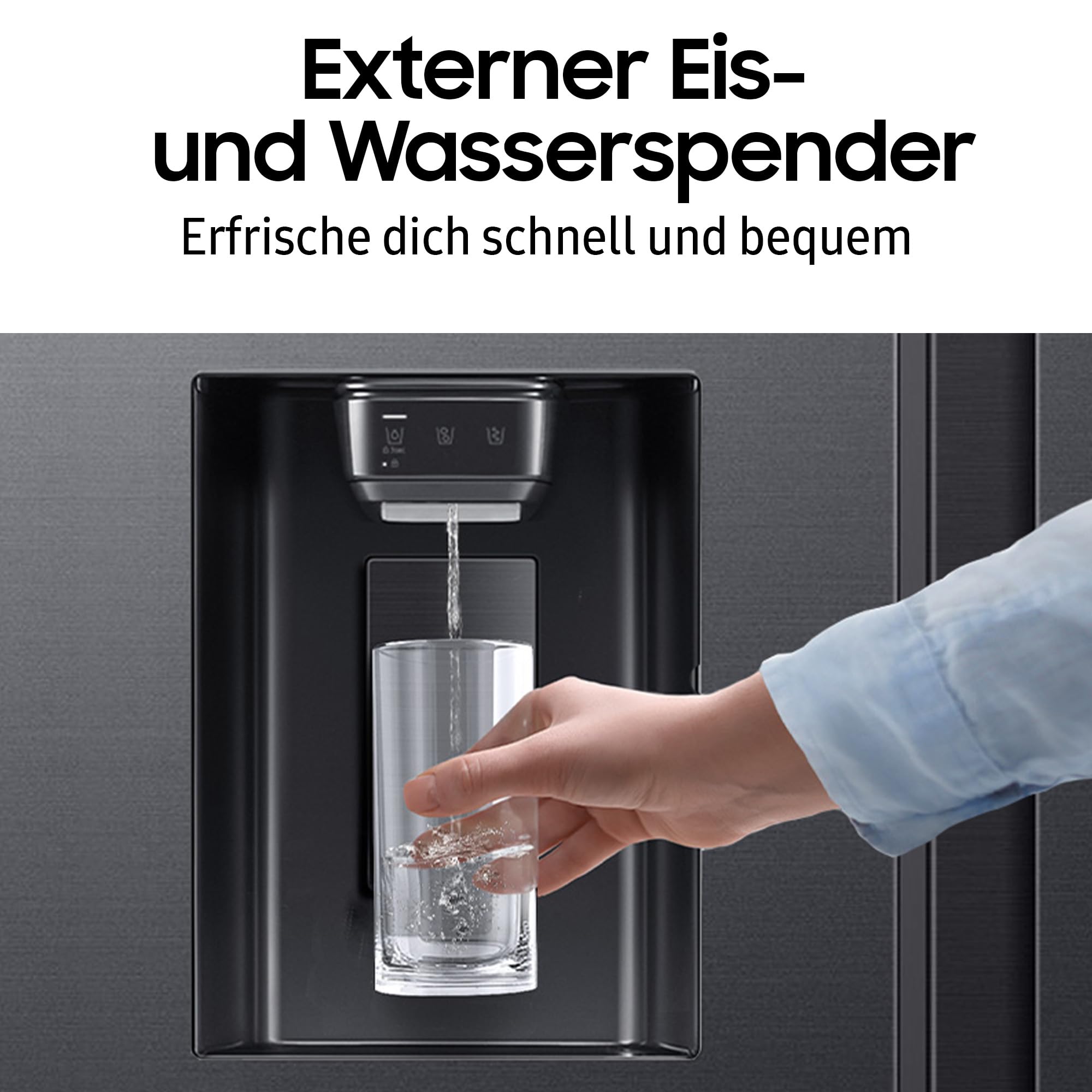 Samsung RS80F66KBFEF Side-by-Side Kühl-Gefrierkombination, AI Kühlschrank mit Gefrierfach, 178 cm... Ansicht 8