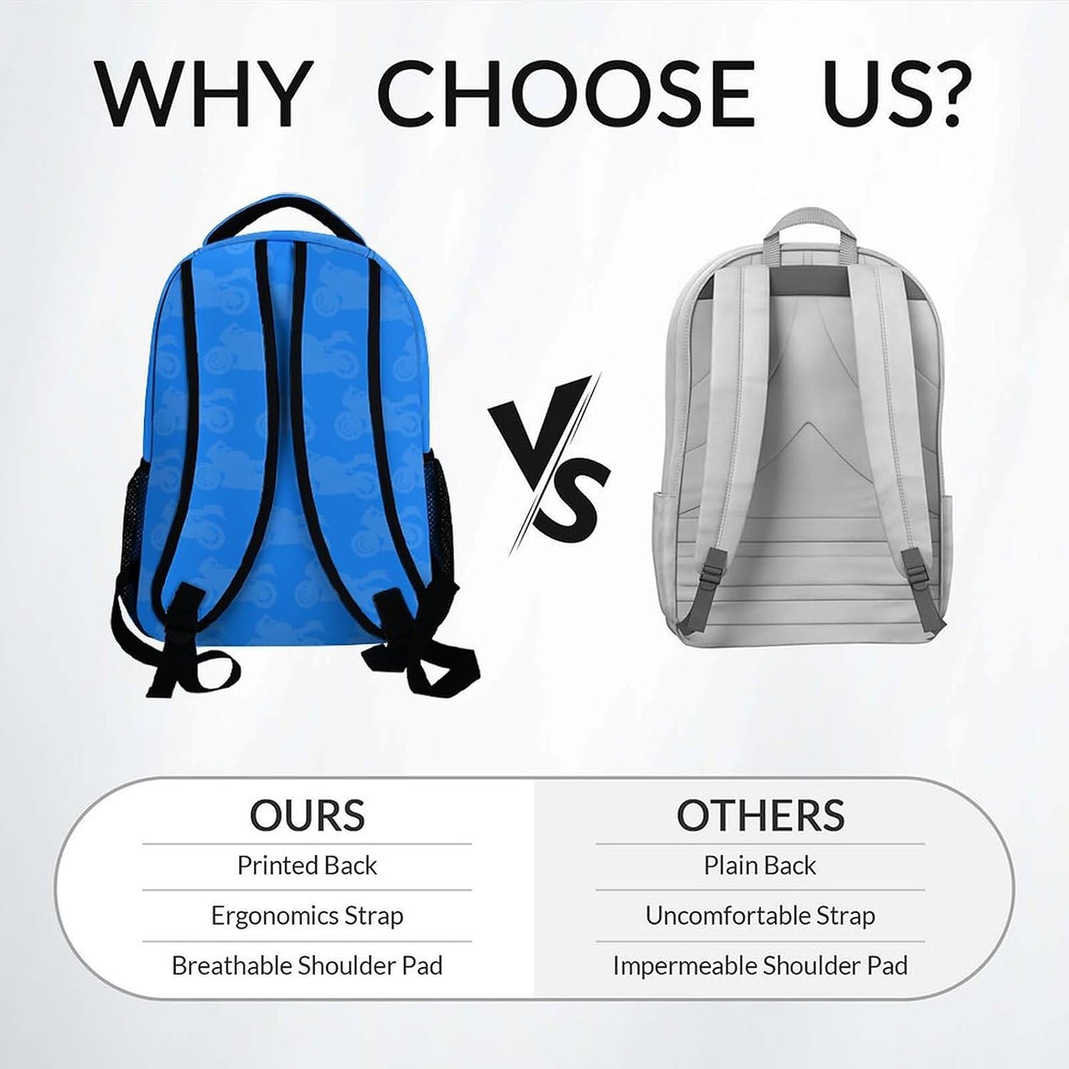 Bookbag for Boys, 17 Inch Custom Motorcycle Backpacks for Elementary Middle, Personalization Cute Kids Backpack for School Travel