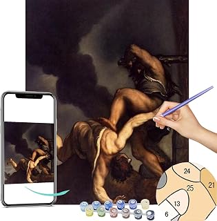 ZEYUPAIN DIY Painting by Numbers for Adults,Cain and ABEL Painting by Titian DIY Acrylic Painting Kit for Hoom Decor Canvas