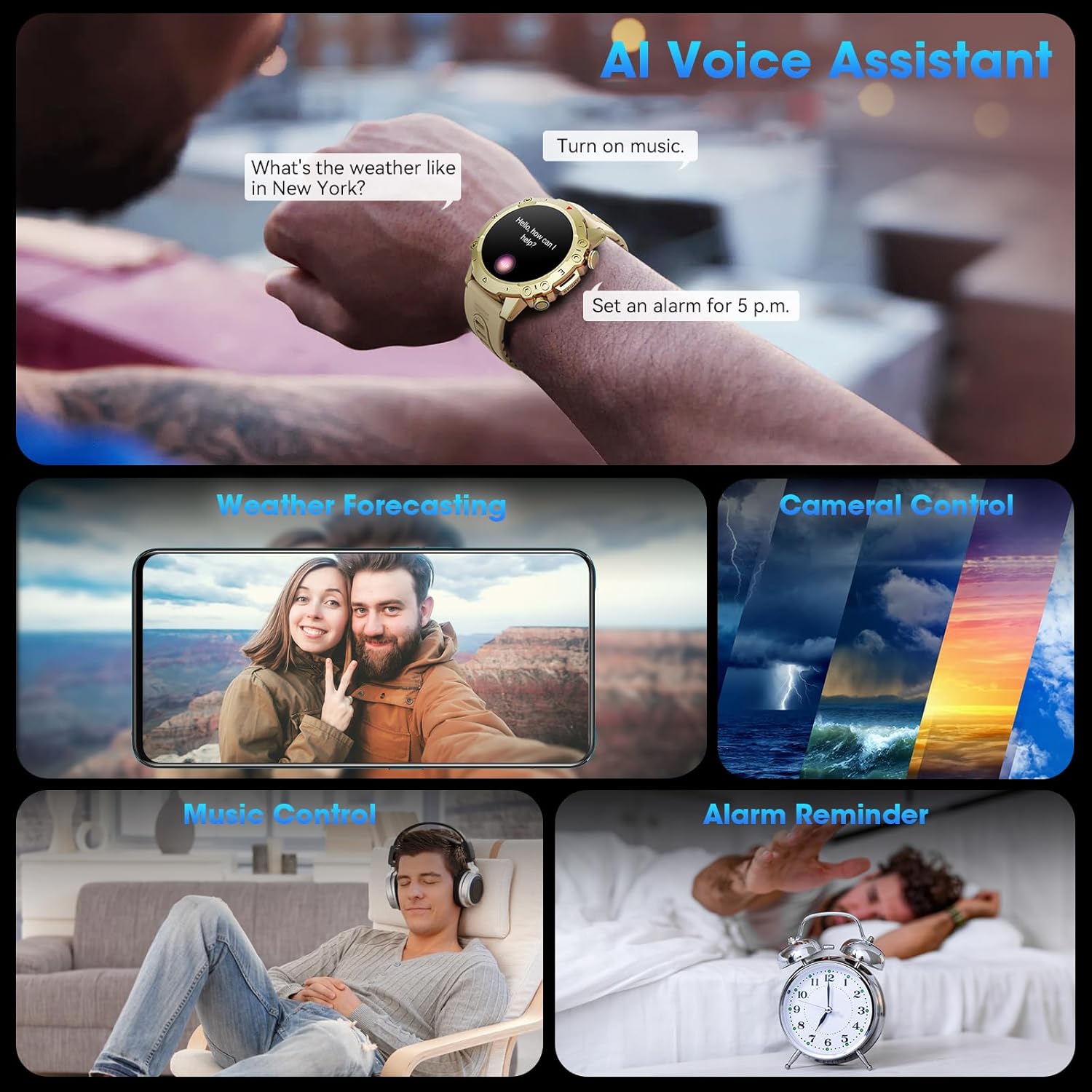 Mingtawn Smartwatch with AI Voice Assistant feature