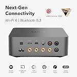 WiiM Amp Ultra with Voice Remote 2 | 100W Streaming Amplifier with Premium ESS ES9039Q2M DAC & Dual TI TPA3255 Amps | Built-in RoomFit EQ & Touchscreen | HDMI ARC, Optical, RCA Inputs | Space Gray