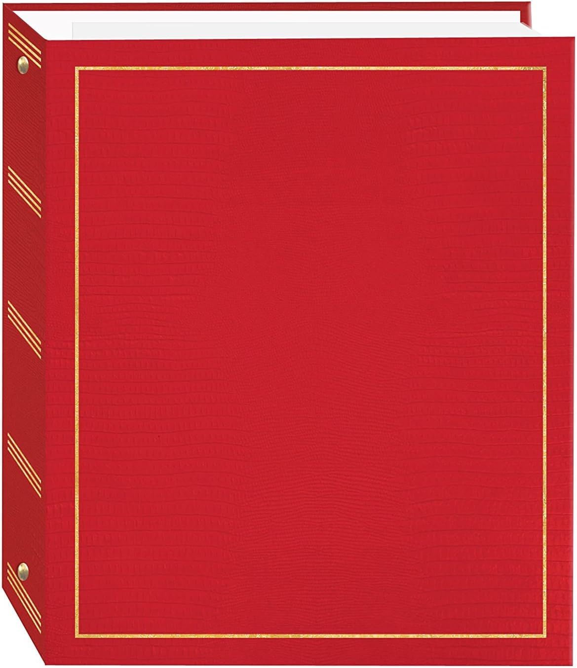 Pioneer Photo Albums Magnetic Self-Stick 3-Ring Photo Album 100 Pages (50 Sheets), Red, Medium