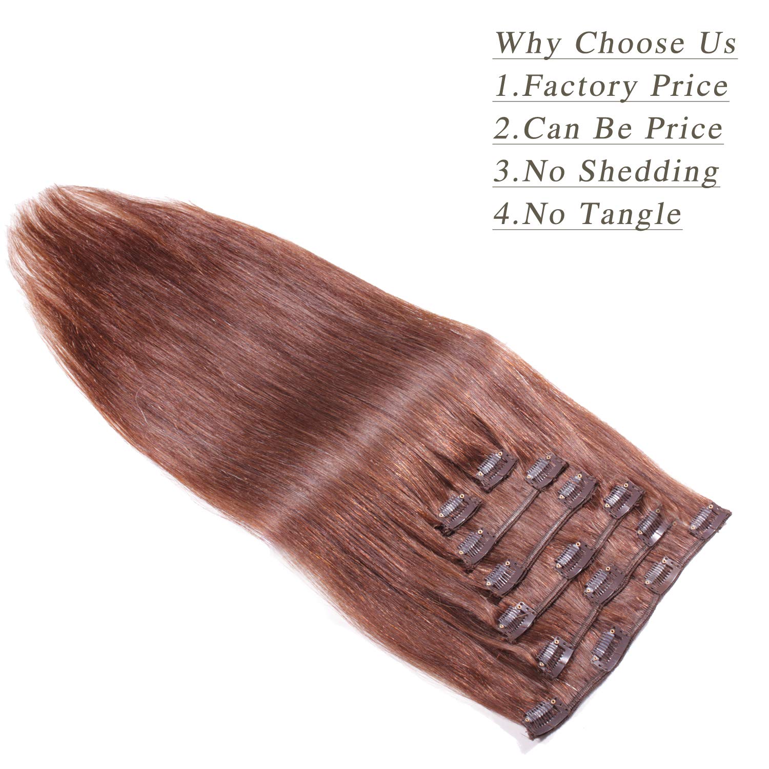Uya hair Brazilian Hair Clip In Human Hair Extensions