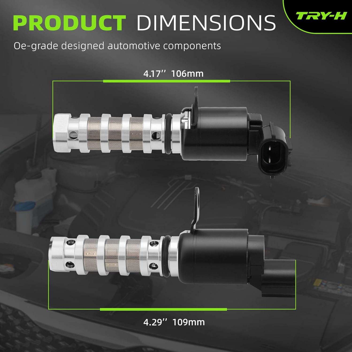243752G500 Engine Variable Valve Timing Solenoid Fits for 2011-2018 Kia Optima Forte Sorento 2012-2018 Hyundai Santa Fe Sport Sonata Oil Control VVT Replacements 24375-2G500 24355-2G500