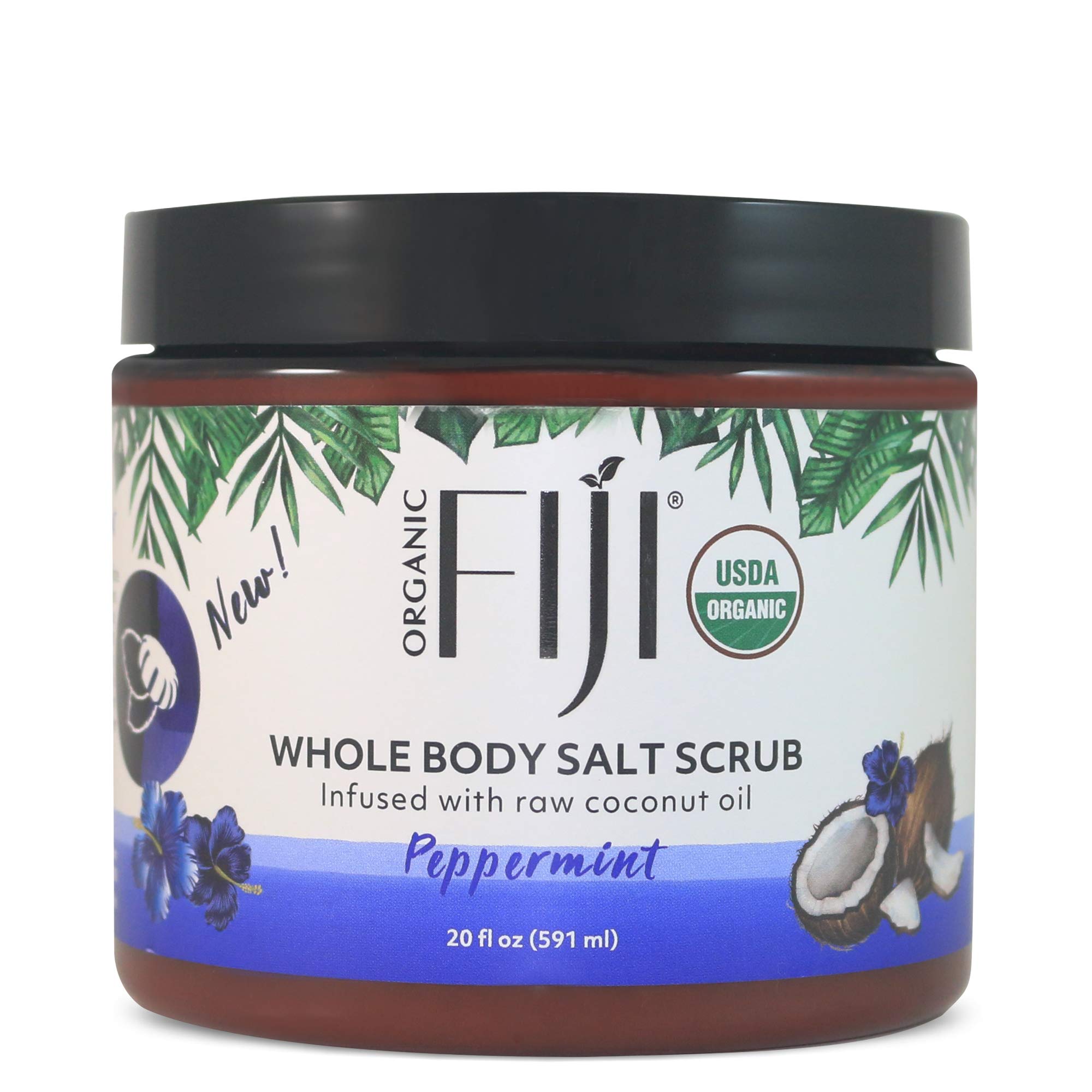 Organic Fiji Peppermint Sea Salt Scrub 20oz