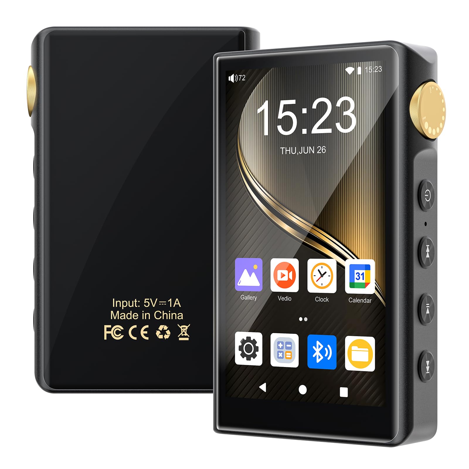 HiFi Music Player with Bluetooth and WiFi, ZAQE P30 96GB Android Digital Audio Music Player, Lossless DSD DAC Flac, Supports up to 512GB