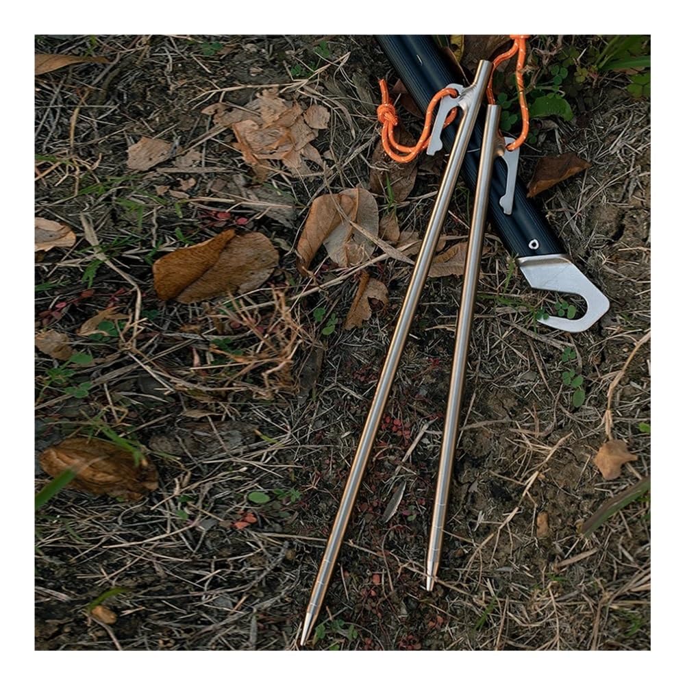 Outdoor Camping tytanowe śledzie namiotowe wytrzymałe kołki namiotowe zapobiegające zginaniu gwoździe do namiotu 20/24/30/35/40 cm (8 x 300 2 szt.)