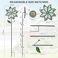 Vista 28 de 2 paquetes de molinos de viento para exteriores, molino de viento para patio, molinetes, molinillos de viento para patio, jardín, molinillos