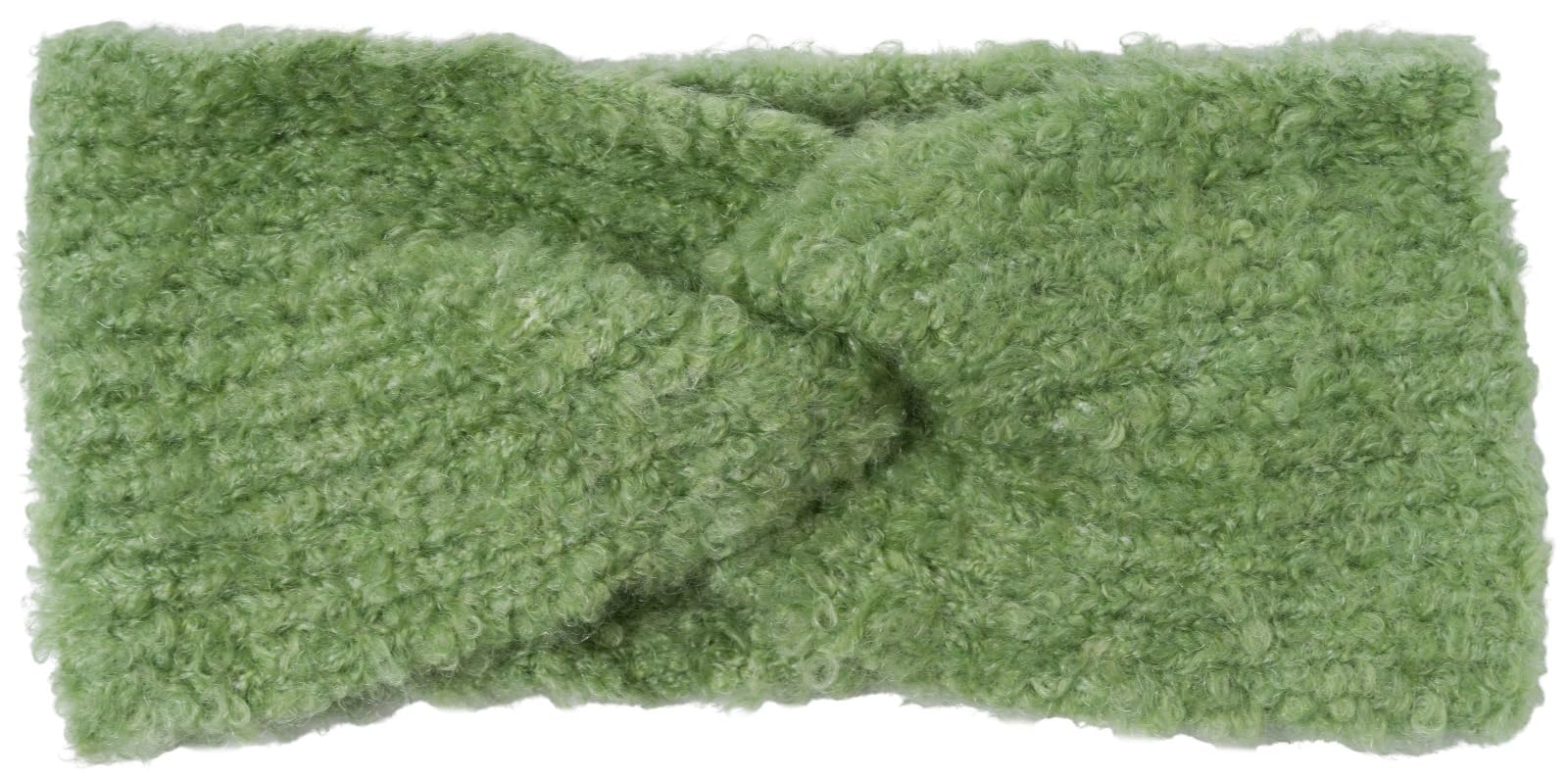 styleBREAKER Women's Knitted Headband with Rib Knit Pattern and Twist Knot, Warm Winter Hairband Boucle Look