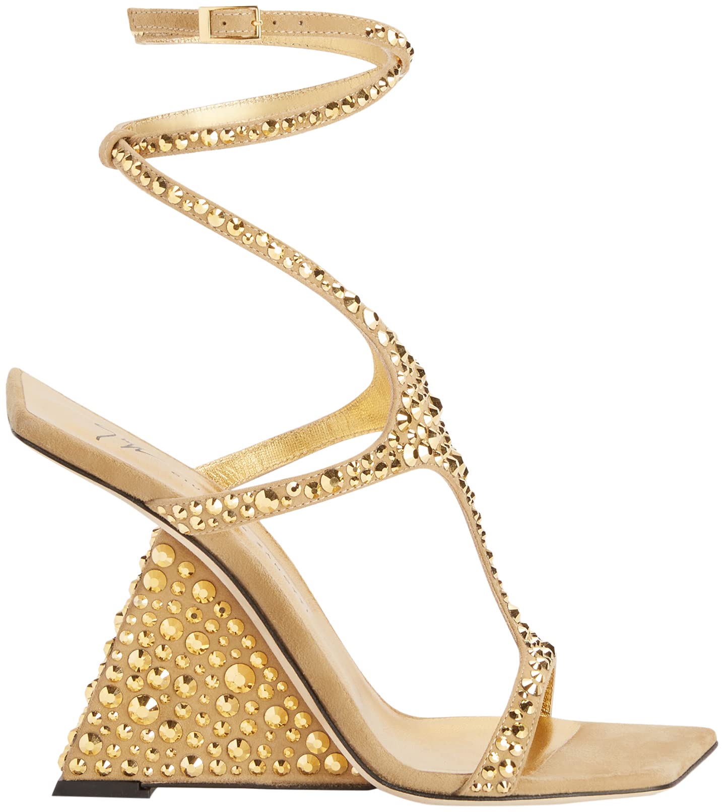 Tutankamon Crystal Sandals: IT 35 (US 5) Gold