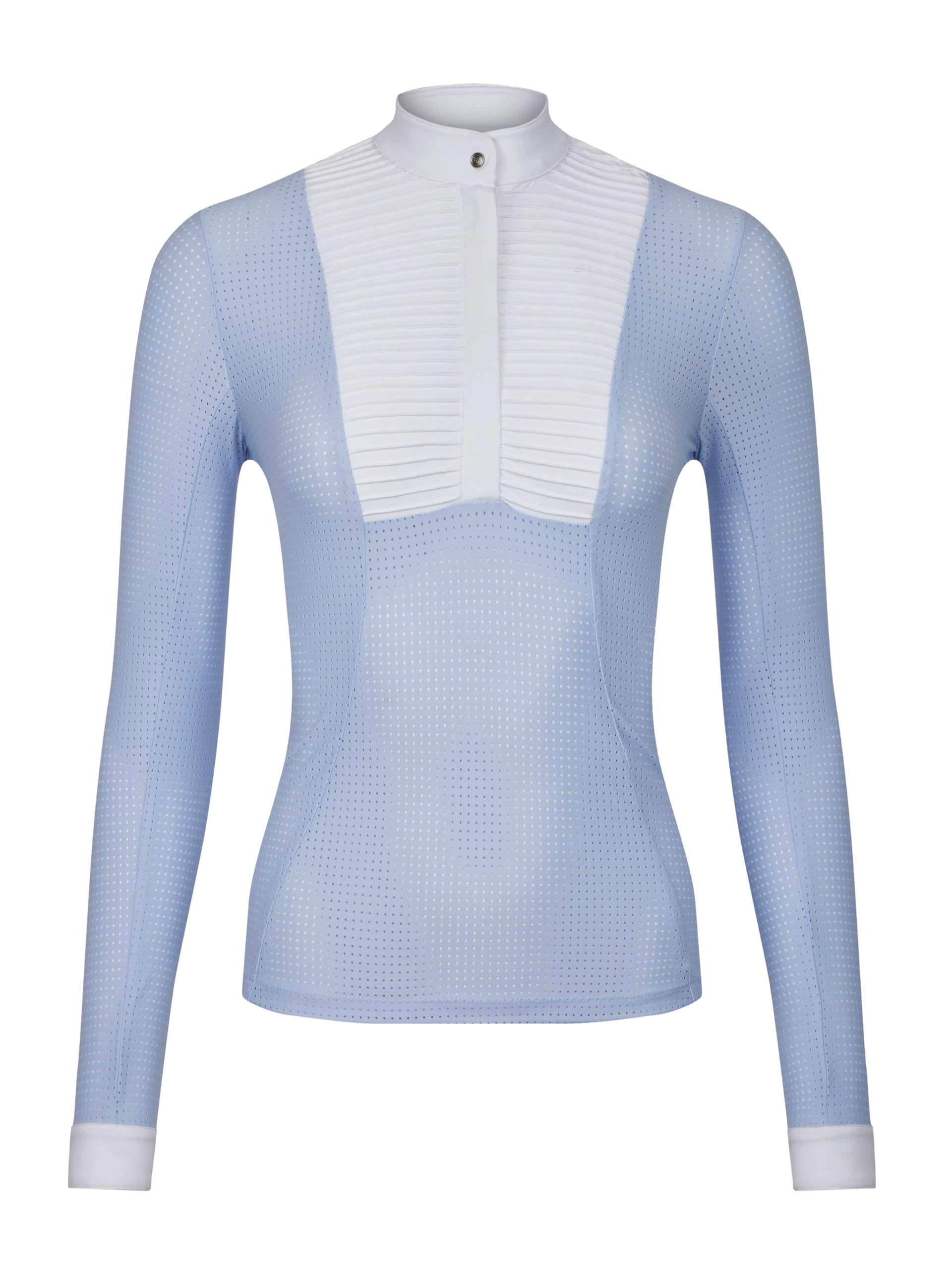 LeMieux Arielle Long Sleeve Show Shirt - Equestrian Horse Riding Womens Competition Shirt - Mist - UK14