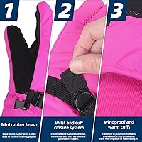 Vista 3 de AMYIPO - Guantes de invierno para niños y niñas, ideales para esquí, nieve, snowboard