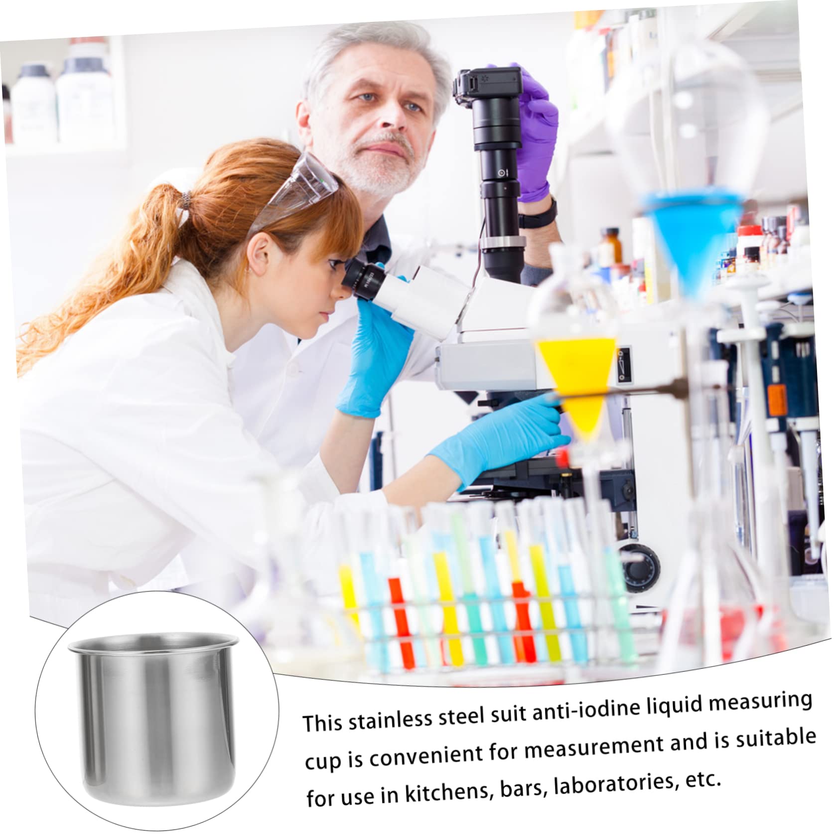 UKCOCO 6piezas Vaso de Medicina de Acero Inoxidable Vaso Medidor Pequeño sin Escala para Medicamentos o Recolección de Muestras