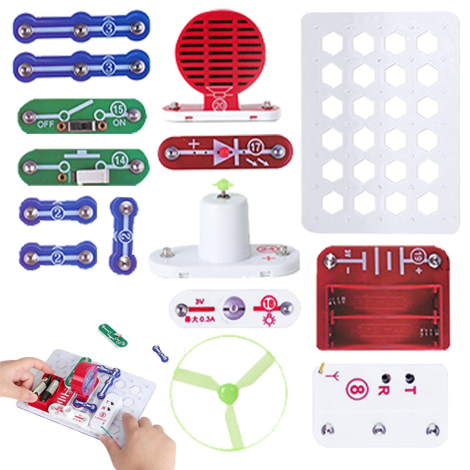 tongling5 Pcs Educational Science Kits Toy | Electricity and Magnetism Science Experiment - DIY Science Experiments Circuit Building Kits for Boys and Girls