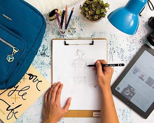 Miniatura 9 de Juego de lápices de dibujo  22 lápices de grafito, bolígrafo de gel blanco, lápices de carbón blanco, lápices de borrador, borradores, tocones de